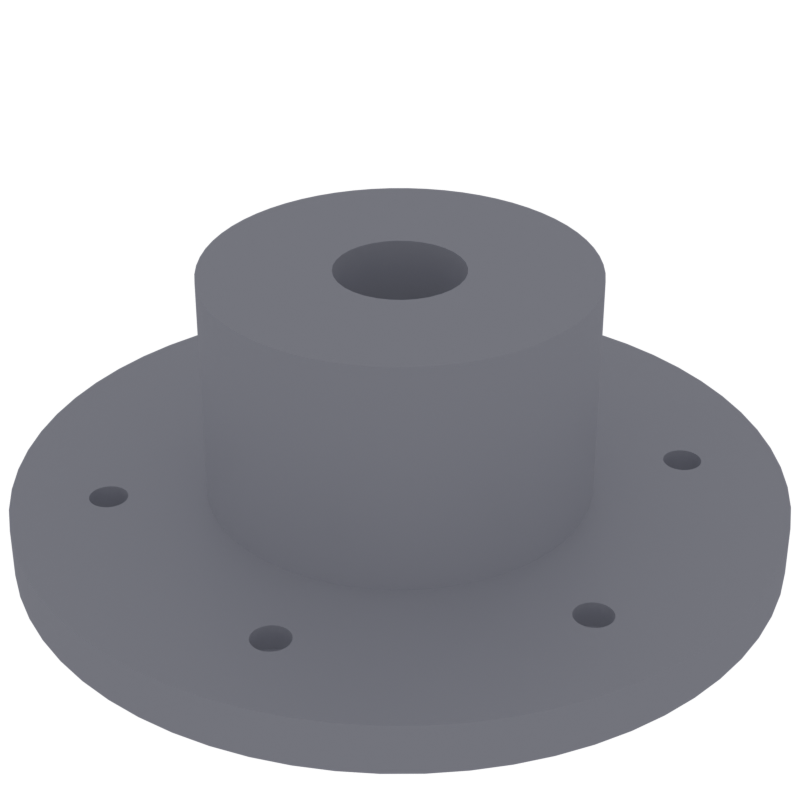 Flanged hub